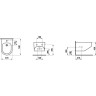 Подвесное биде LAUFEN SONAR с 1 отверстием для смесителя, без боковых отверстий 8.3034.1.000.302.1